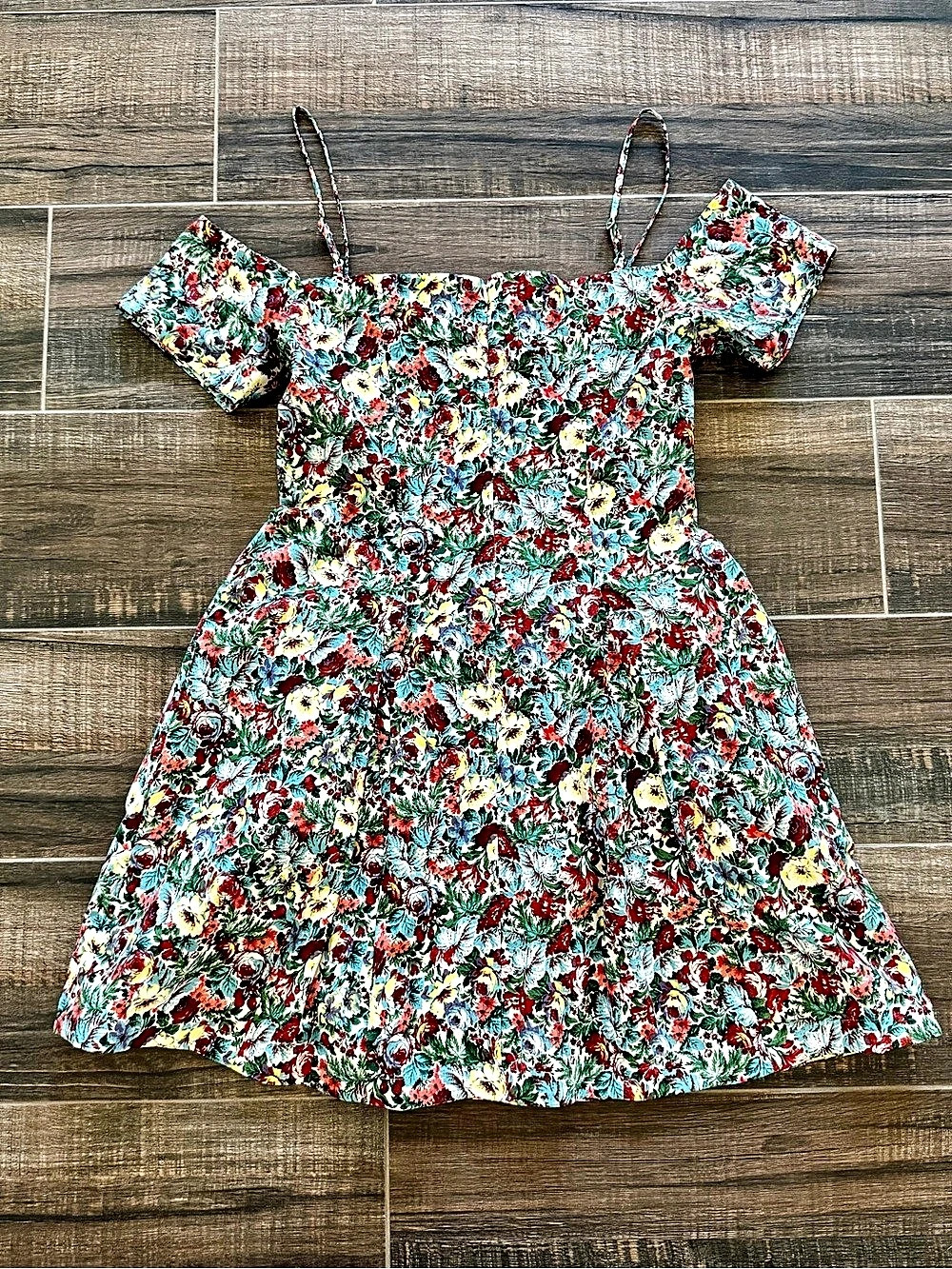 Maeve Anthropologie Floral Off Shoulder Mini Dress Size L Multicolor